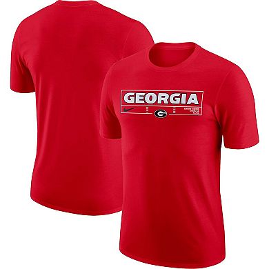 Men's Nike Red Georgia Bulldogs Wordmark Stadium T-Shirt