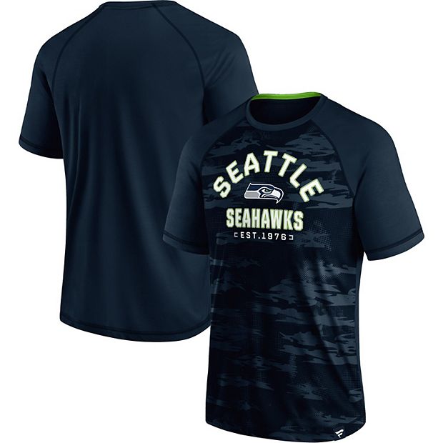 Men's College Navy/Neon Green Seattle Seahawks Big & Tall Pullover