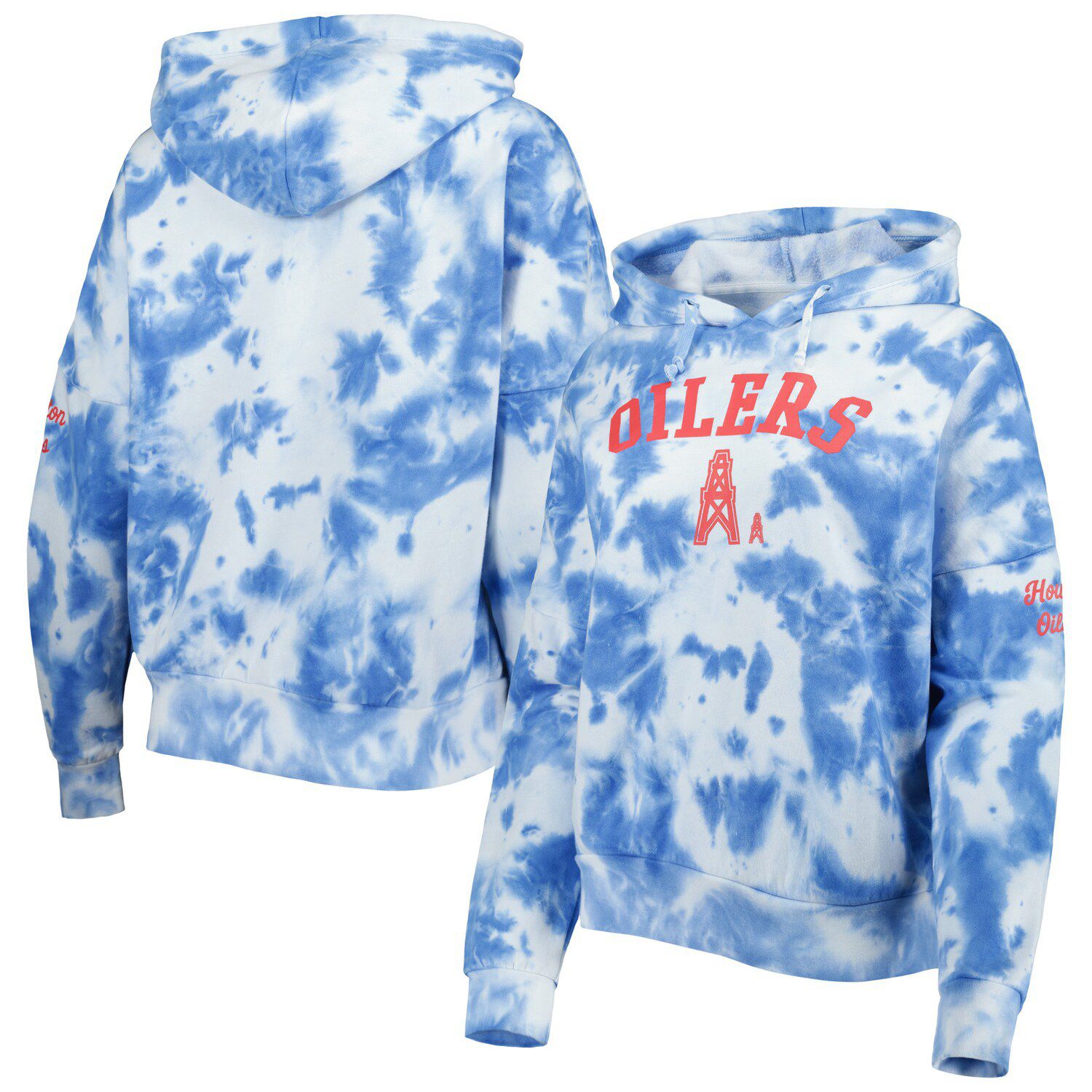 Houston Oilers Mitchell & Ness Classic Helmet Pullover Hoodie - White