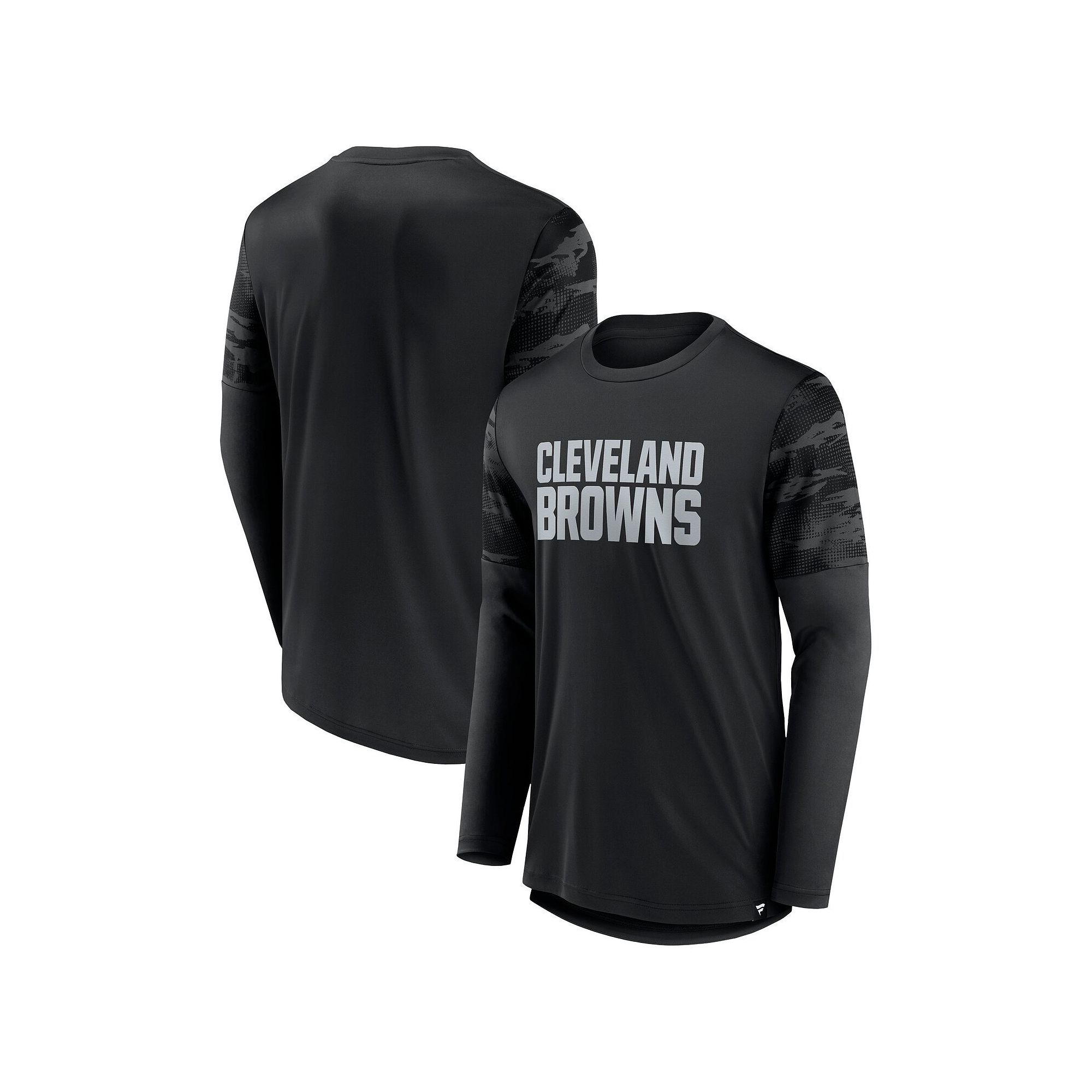 Mens Fanatics Branded Black Cleveland Browns Square Off Long Sleeve T-Shir