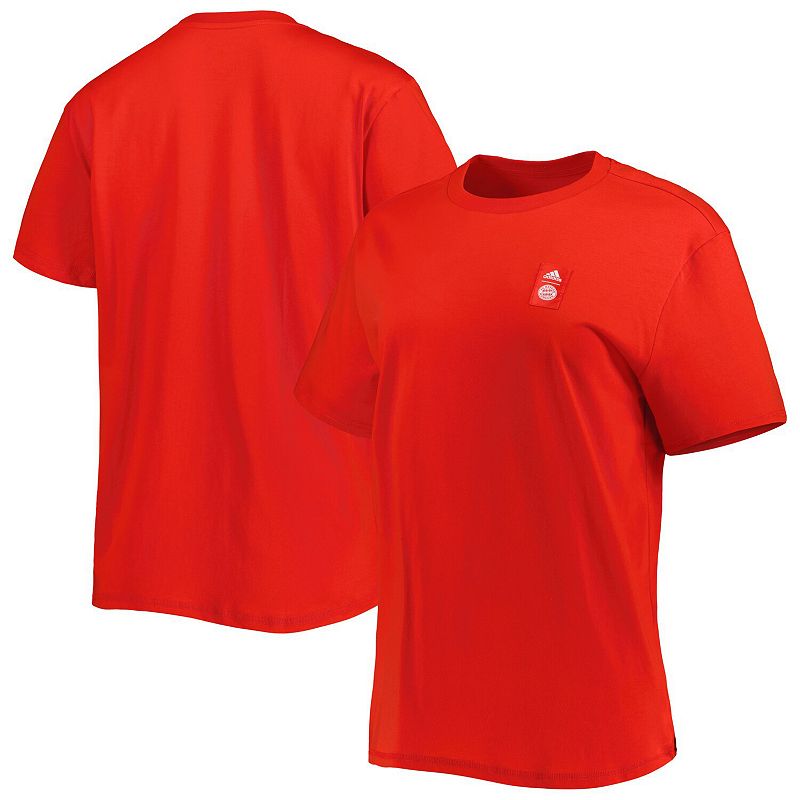 Womens adidas Red Bayern Munich DNA T-Shirt, Size: Small, BYN Red