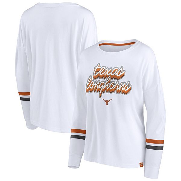 Women's Fanatics Branded White Chicago Bears Retro Power Long Sleeve T-Shirt