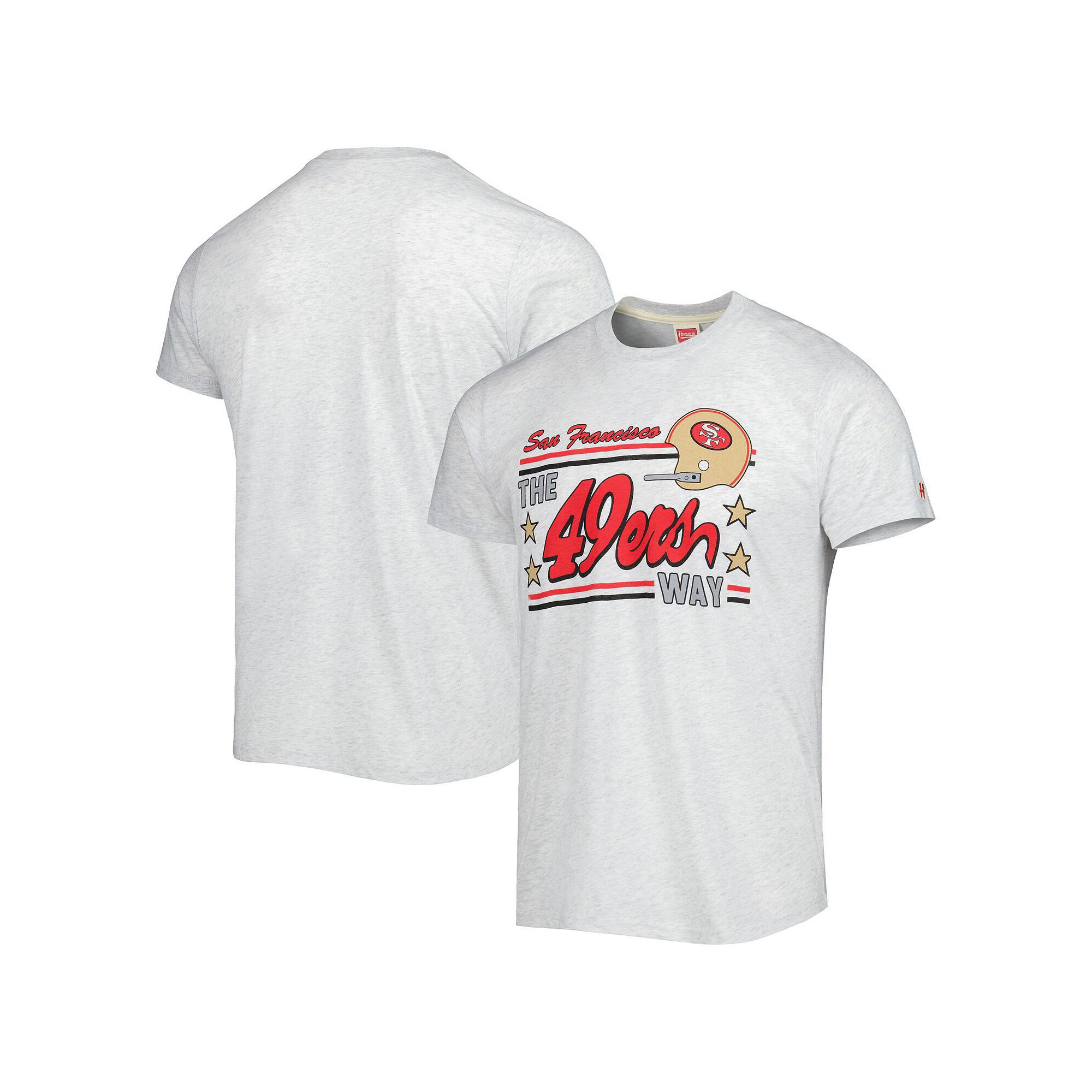 Mens Homage Ash San Francisco 49ers Hyper Local Tri-Blend T-Shirt, Size: 2