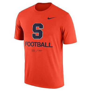 Men's Nike Heathered Orange Syracuse Orange Team Football Legend T-Shirt