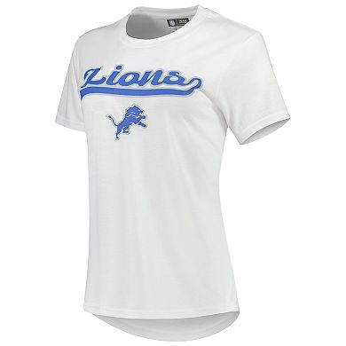 Women's Concepts Sport White/Charcoal Detroit Lions Sonata T-Shirt & Leggings Sleep Set