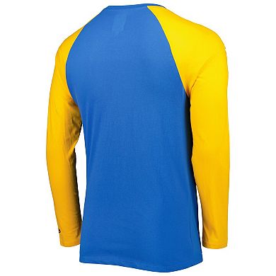 Men's New Era Powder Blue Los Angeles Chargers Current Raglan Long Sleeve T-Shirt