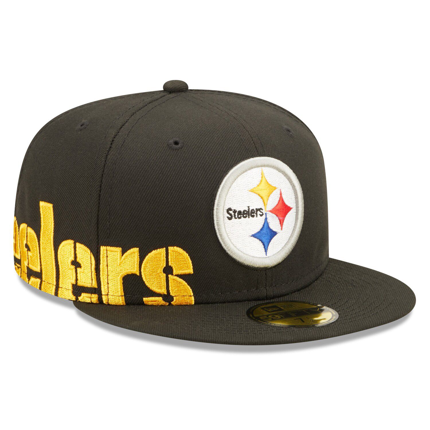 Men's New Era Stone/Black Pittsburgh Steelers 2023 Salute to Service Low Profile 59FIFTY Fitted Hat