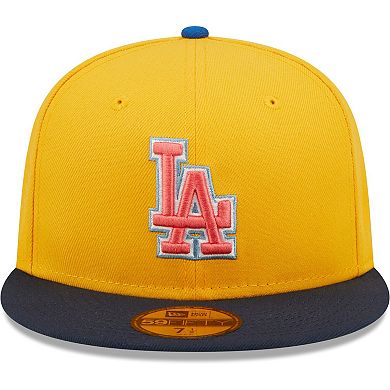 Men's New Era Gold/Navy Los Angeles Dodgers Dodger Stadium Azure ...