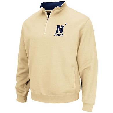 Men's Colosseum Gold Navy Midshipmen Tortugas Team Logo Quarter-Zip Jacket