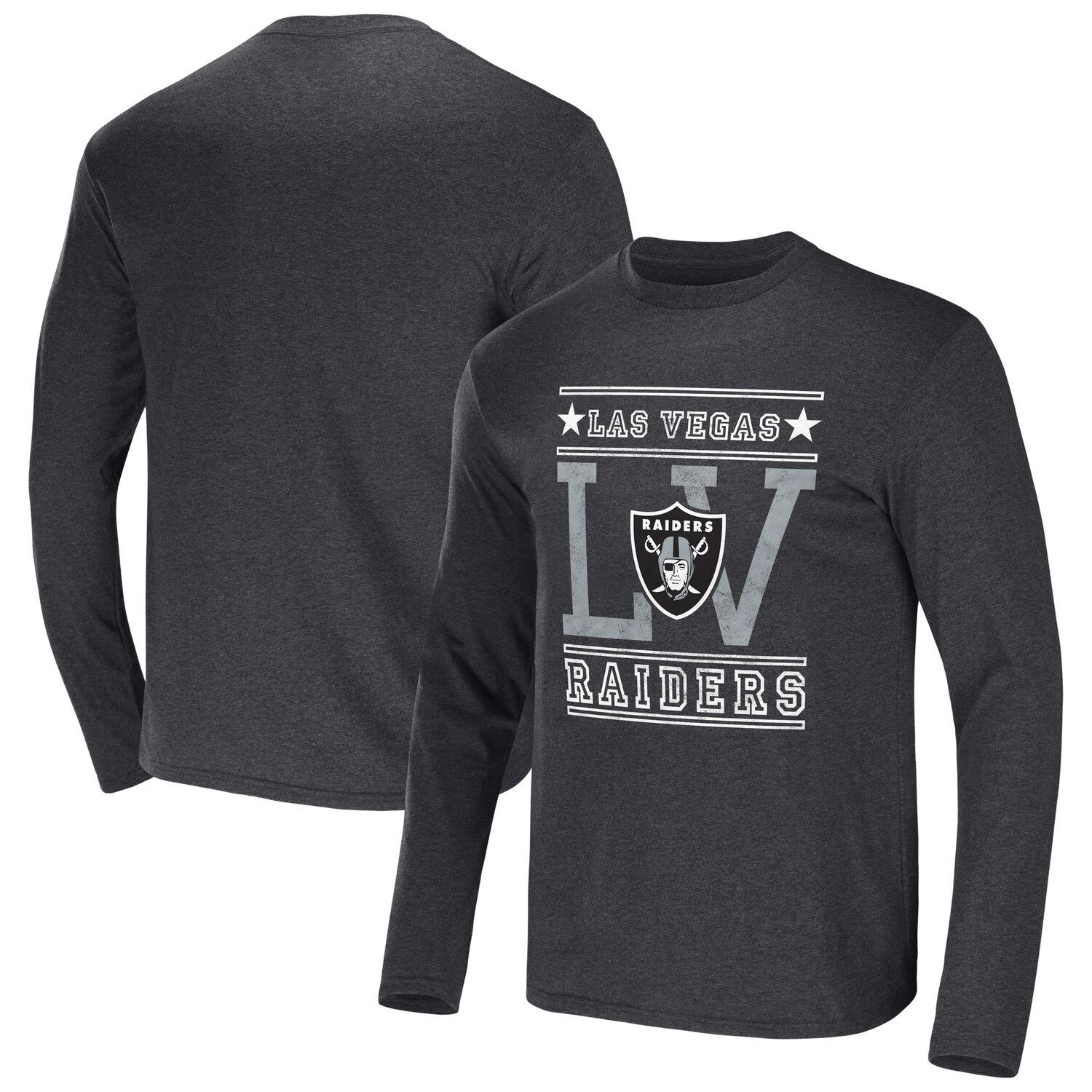 Men's New Era Heathered Gray Las Vegas Raiders Combine Authentic Red Zone  Long Sleeve T-Shirt