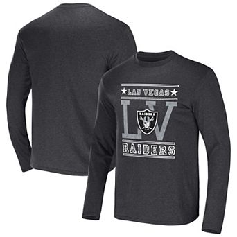 Men's NFL x Darius Rucker Collection by Fanatics Heathered Charcoal Las Vegas Raiders Long Sleeve T-Shirt
