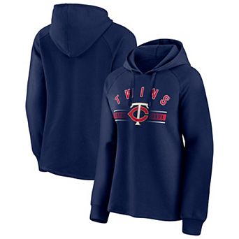 Women's Fanatics Branded Navy Minnesota Twins Perfect Play Raglan Pullover Hoodie
