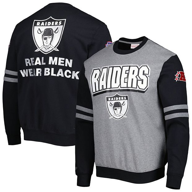 Men's Mitchell & Ness Silver Las Vegas Raiders All Over 2.0