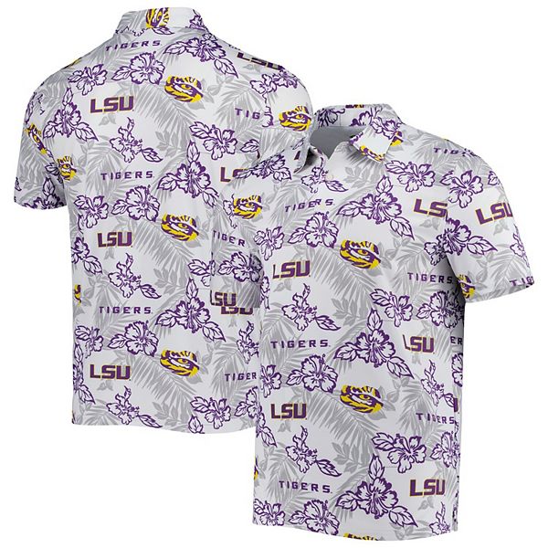 Men's Reyn Spooner White LSU Tigers Performance Polo