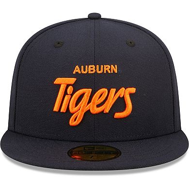 Men's New Era Navy Auburn Tigers Script Original 59FIFTY Fitted Hat