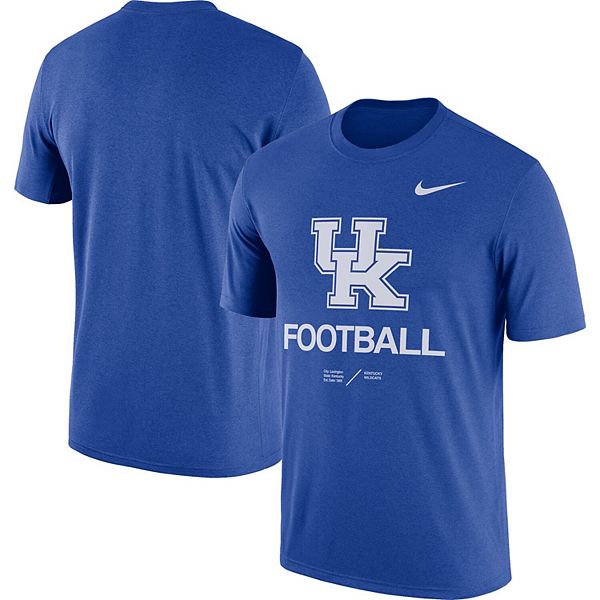 Men's Nike Heathered Royal Kentucky Wildcats Team Football Legend T-Shirt