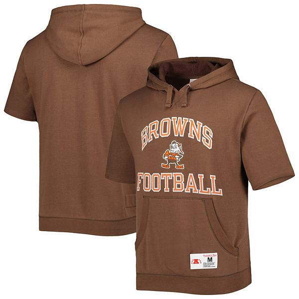 New Era Brown Cleveland Browns Foil Sleeve Pullover Hoodie