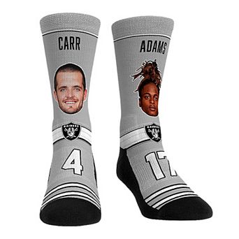 Rock Em Socks Derek Carr & Davante Adams Las Vegas Raiders Player Teammates Crew Socks