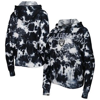 Women's New Era Black Las Vegas Raiders Cloud Dye Fleece Pullover Hoodie