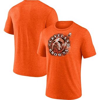 Men's Fanatics Branded Heathered Orange Cleveland Browns Tri-Blend Sporting Chance T-Shirt