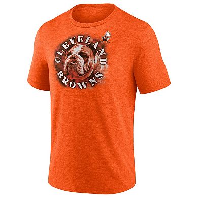 Men's Fanatics Branded Heathered Orange Cleveland Browns Tri-Blend Sporting Chance T-Shirt