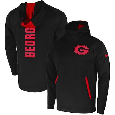 Men's Nike Black Georgia Bulldogs 2-Hit Performance Pullover Hoodie