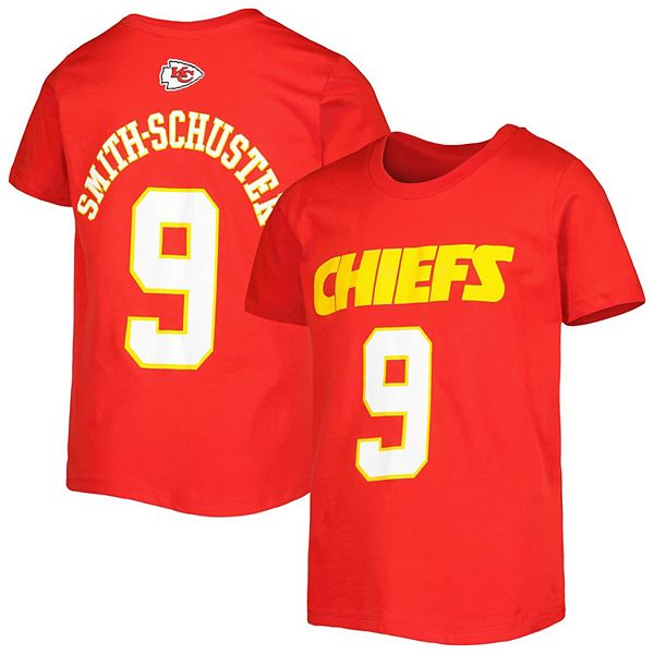 Youth JuJu Smith-Schuster Red Kansas City Chiefs Mainliner Player Name &  Number T-Shirt