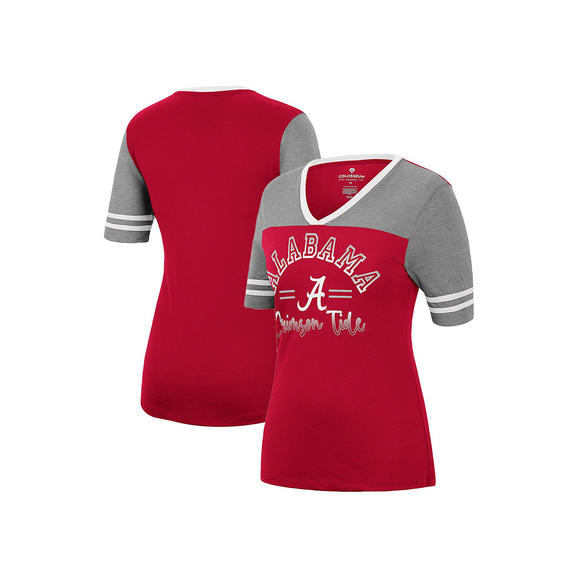 Womens Colosseum Crimson/Heathered Gray Alabama Crimson Tide There You Are