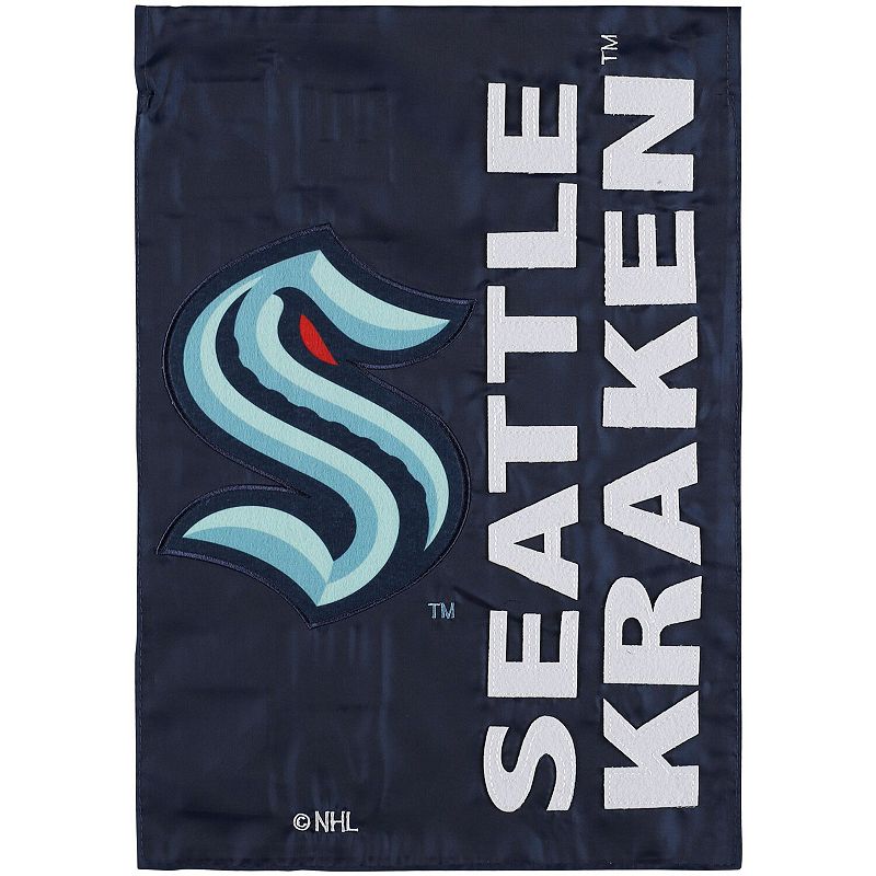 Seattle Kraken 12.5 x 18 Embellish Double-Sided Garden Flag, Multicolo