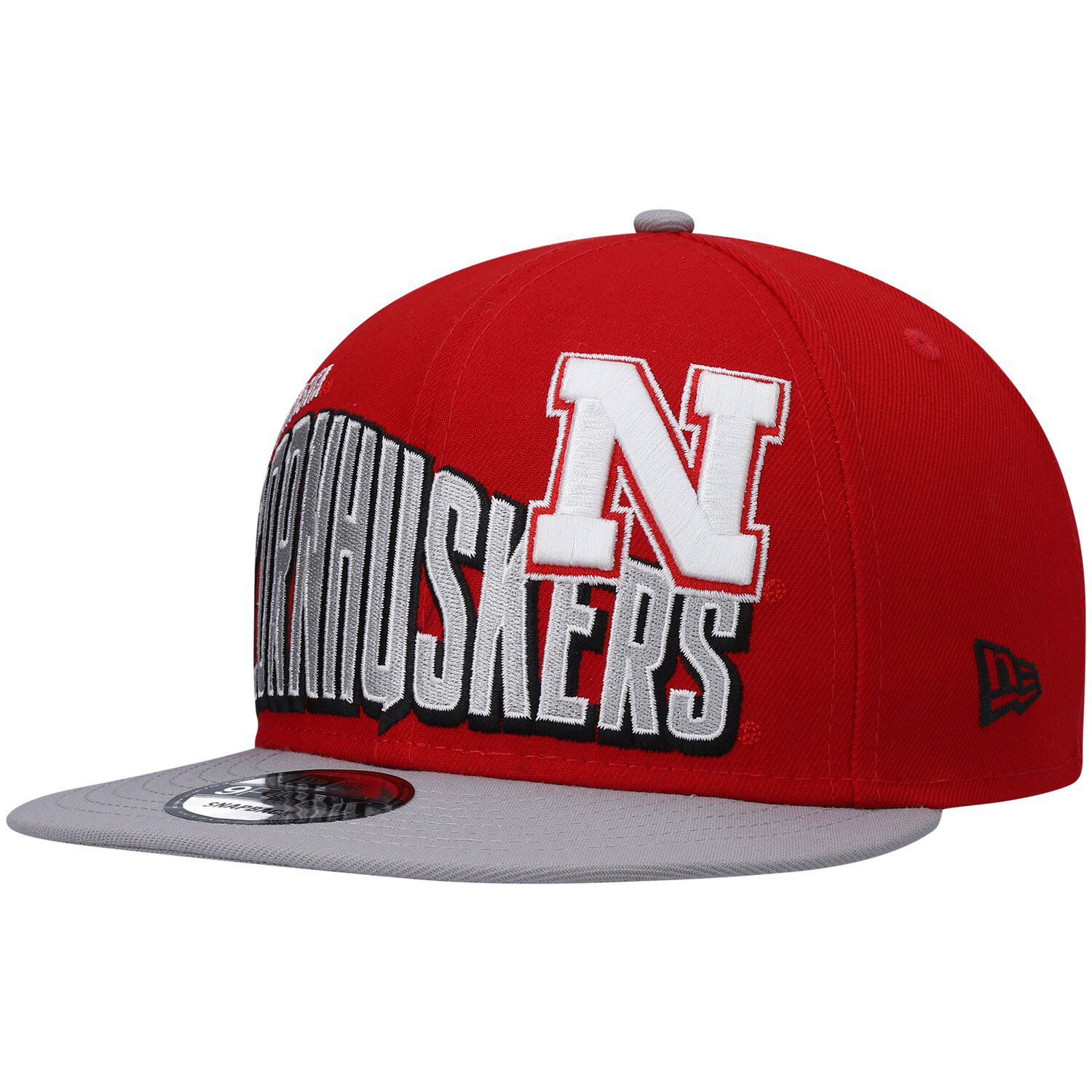 Men's New Era White/Scarlet Nebraska Huskers Basic Low Profile 59FIFTY Fitted Hat
