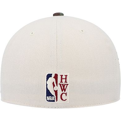 Men's Mitchell & Ness Cream/Camo Milwaukee Bucks Hardwood Classics 40th Anniversary Off White Camo Fitted Hat