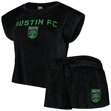 Women's Concepts Sport Black Austin FC Intermission T-Shirt and Shorts Sleep Set