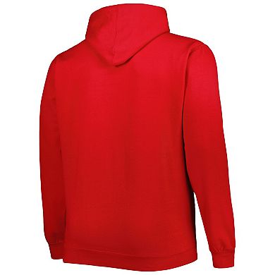 Men's Red Chicago Bulls Big & Tall Heart & Soul Pullover Hoodie