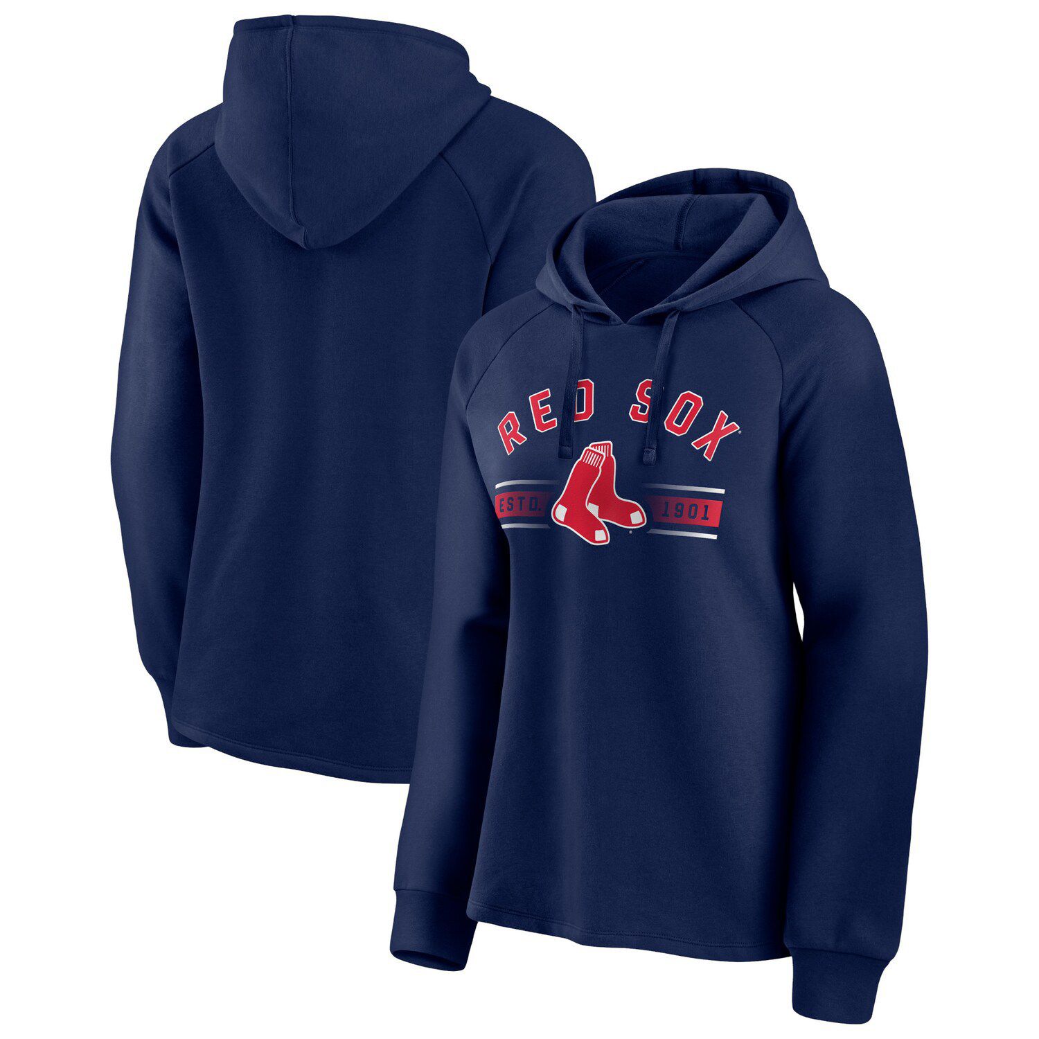 Boston Red Sox Antigua Victory Pullover Hoodie - Heathered Gray