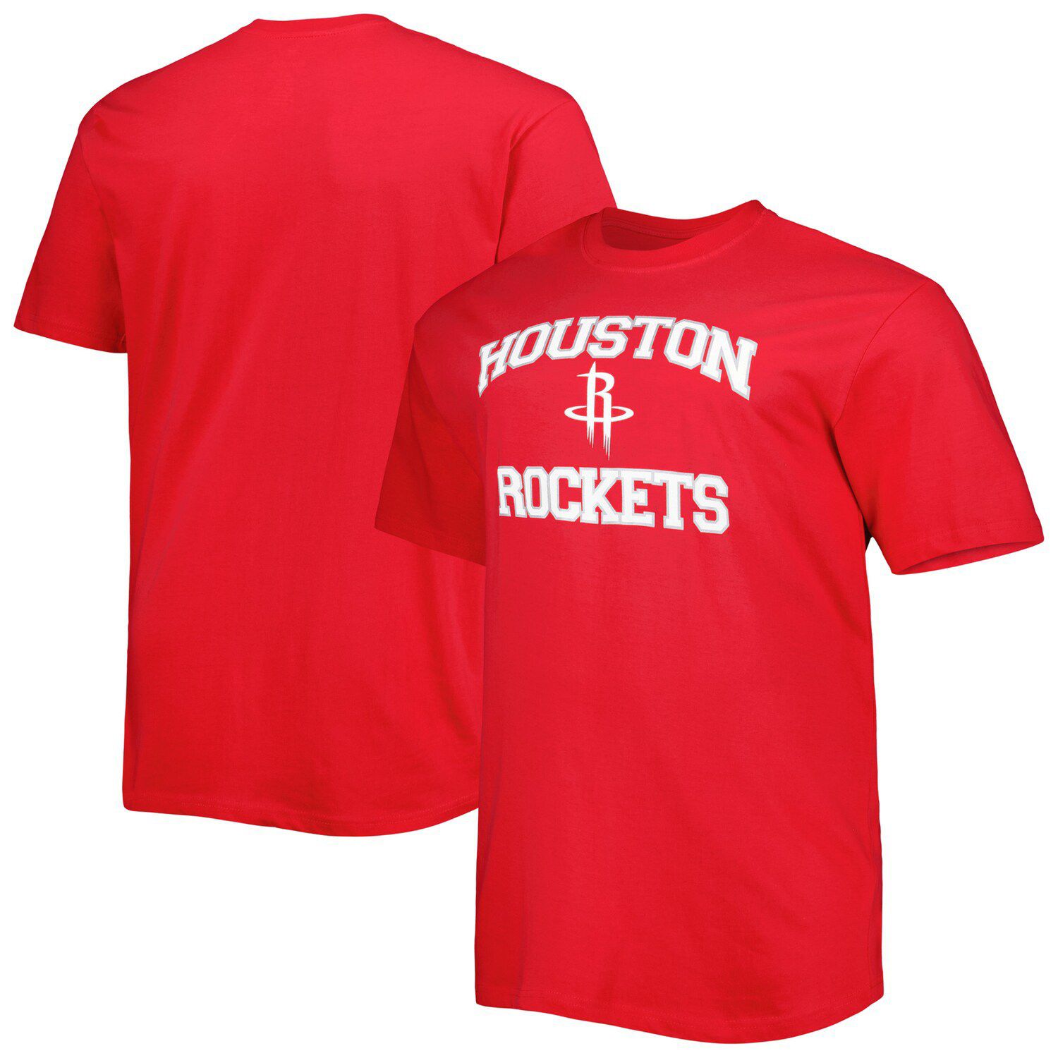 Men's Fanatics Branded Red Houston Rockets Game Time Arch Pullover  Sweatshirt