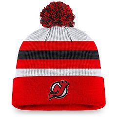 Men's New Jersey Devils adidas Red Locker Room Three Stripe Adjustable Hat
