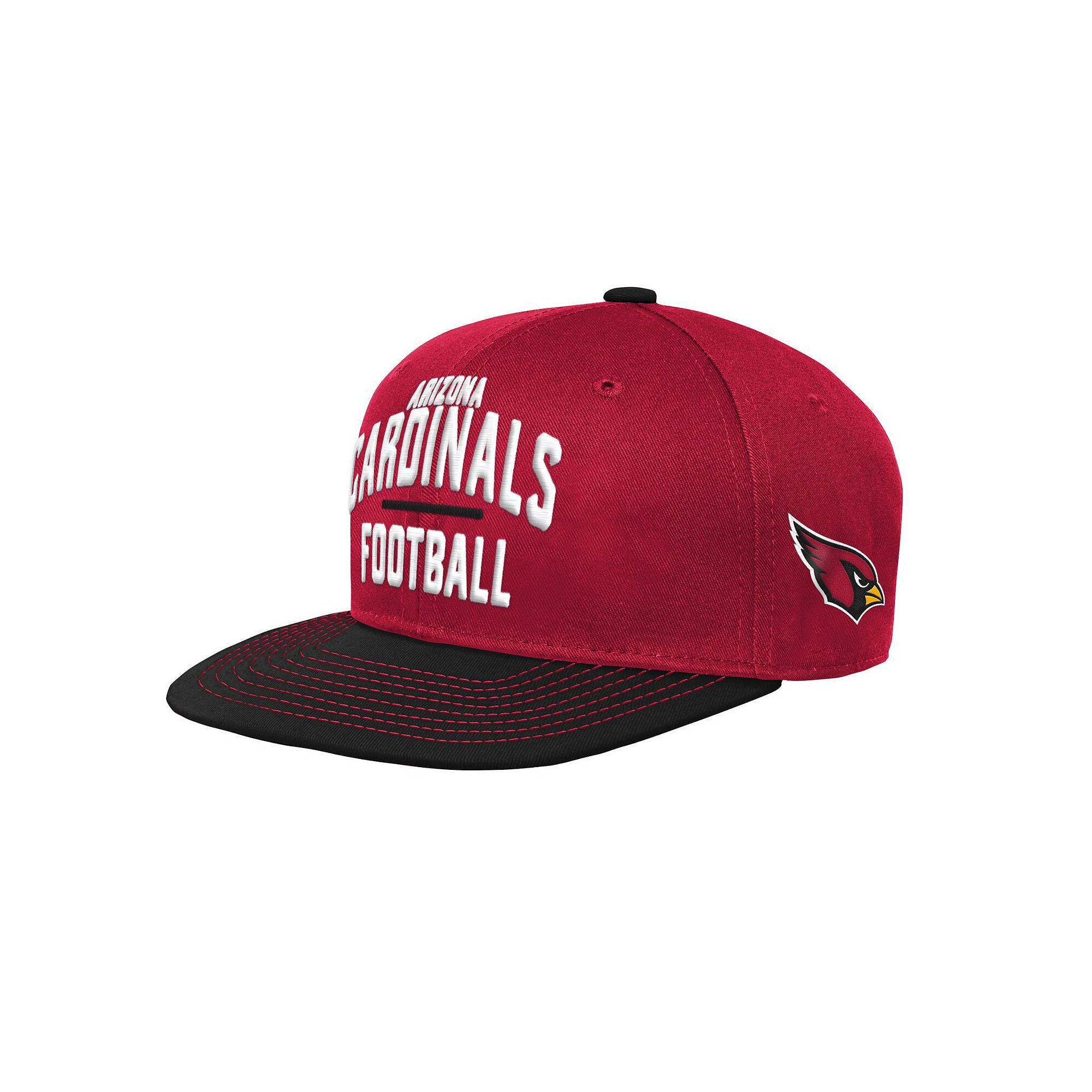 Youth Cardinal/Black Arizona Cardinals Lock Up Snapback Hat, Red
