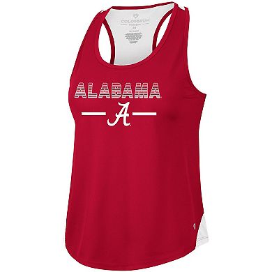 Women's Colosseum Crimson Alabama Crimson Tide Sachs 2-Hit Scoop Neck Racerback Tank Top