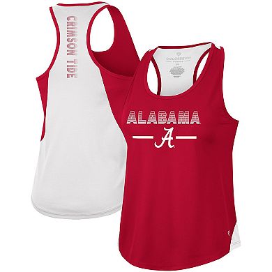 Women's Colosseum Crimson Alabama Crimson Tide Sachs 2-Hit Scoop Neck Racerback Tank Top