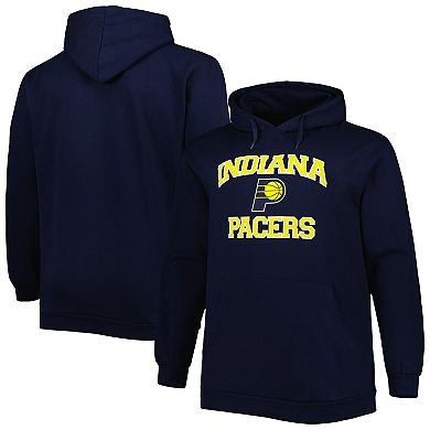 Men's Navy Indiana Pacers Big & Tall Heart & Soul Pullover Hoodie