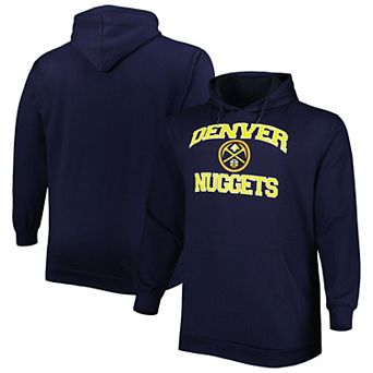 Men's Navy Denver Nuggets Big & Tall Heart & Soul Pullover Hoodie