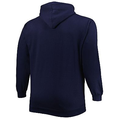 Men's Navy Denver Nuggets Big & Tall Heart & Soul Pullover Hoodie