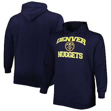 Men's Navy Denver Nuggets Big & Tall Heart & Soul Pullover Hoodie
