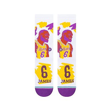 Men's Stance LeBron James Los Angeles Lakers Player Paint Crew Socks
