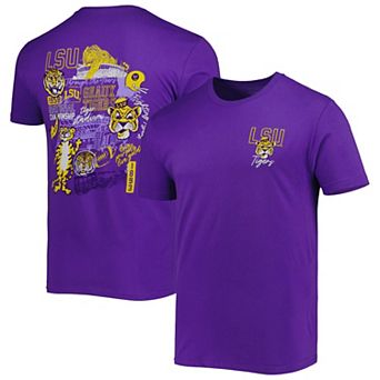 Men's Purple LSU Tigers Vintage Through the Years 2-Hit T-Shirt
