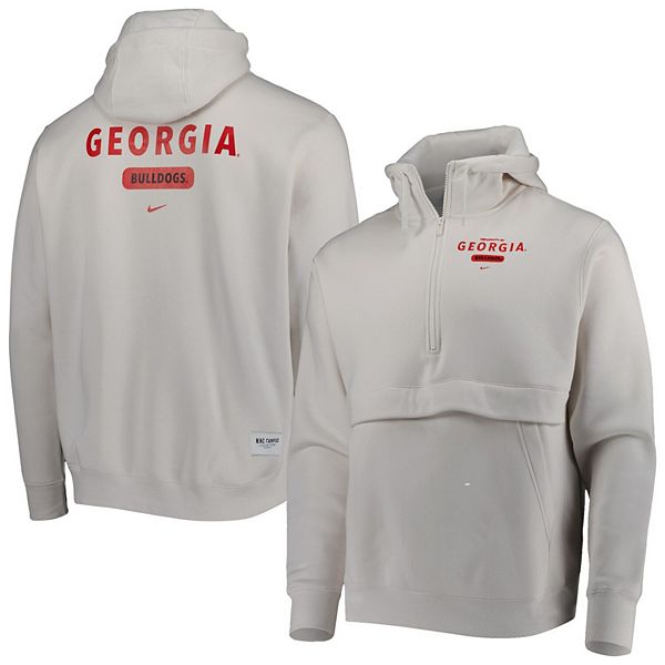 Men's Nike Cream Georgia Bulldogs Club Half-Zip Hoodie