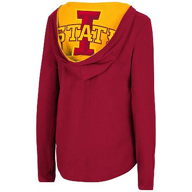 Women's Colosseum Cardinal Iowa State Cyclones Catalina Hoodie Long Sleeve T-Shirt