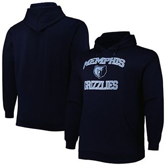 Men's Navy Memphis Grizzlies Big & Tall Heart & Soul Pullover Hoodie