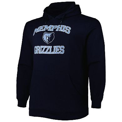 Men's Navy Memphis Grizzlies Big & Tall Heart & Soul Pullover Hoodie