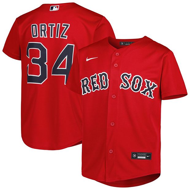 Youth David Ortiz Red Boston Red Sox 2022 Hall of Fame Replica Player Jersey